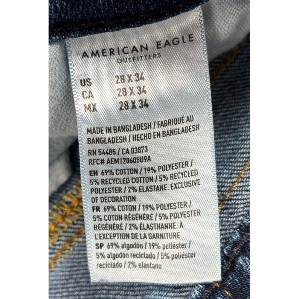 American Eagle Jeans Mens 30x32 Blue Skinny Airflex+ Stretch Denim - Picture 6 of 7